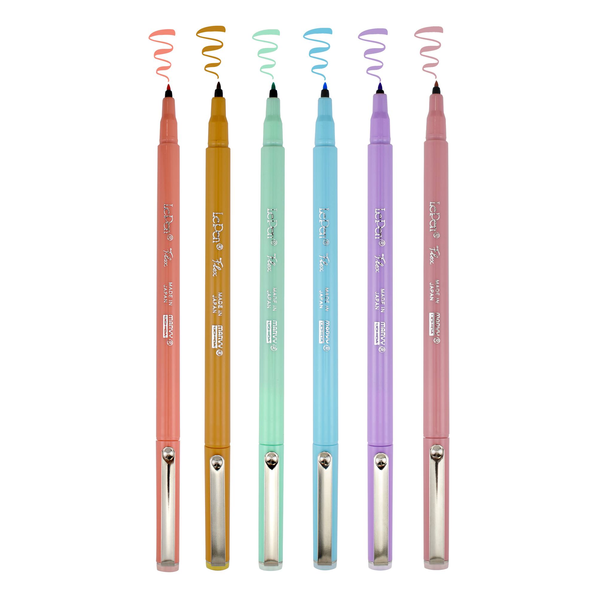 Marvy® Uchida LePen® Flex 6 Pastel Pen Set